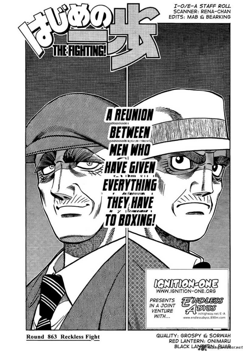 Hajime no Ippo: Fighting Spirit, Chapter 863 image 01